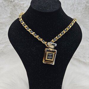 Chanel Coco Perfume Motif Fashion Necklace